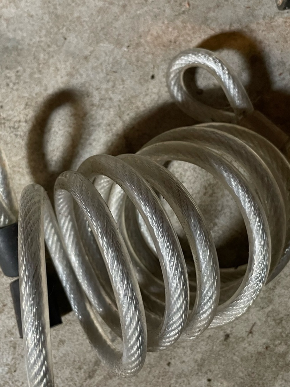 Coiled Cable Lock - Clear/Silver